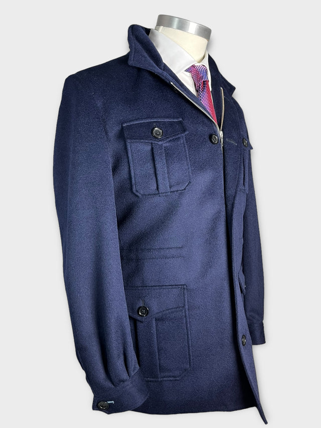 Navy overcoat