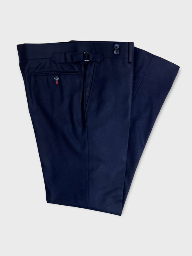 Blue high waistband trouser