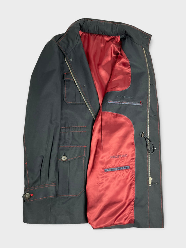 Navy waterproof overcoat