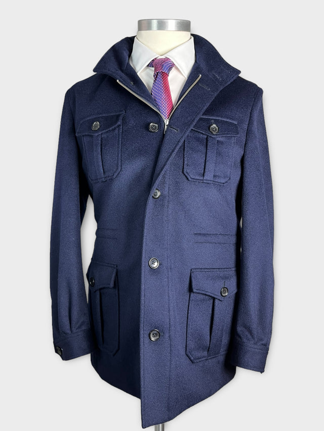 Navy overcoat