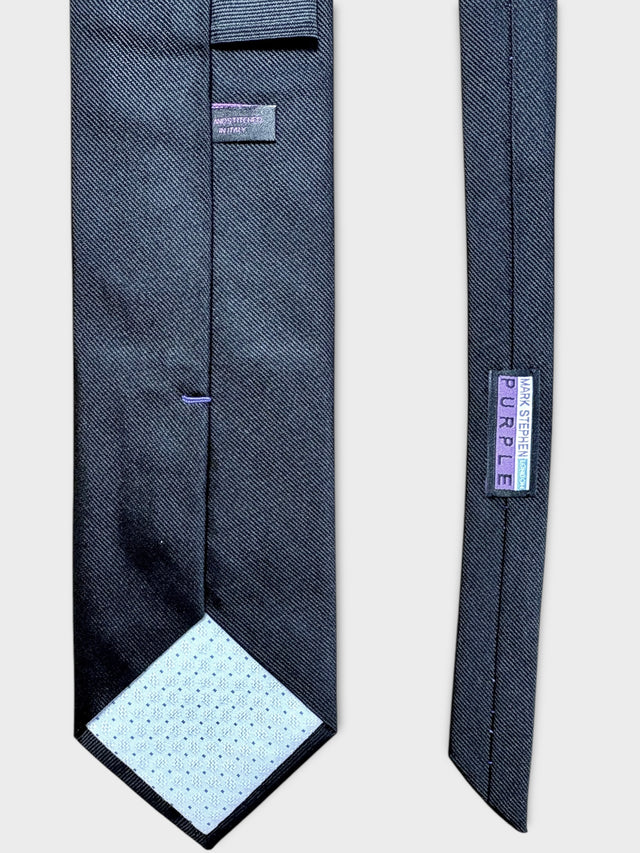 Black Woven Silk Tie