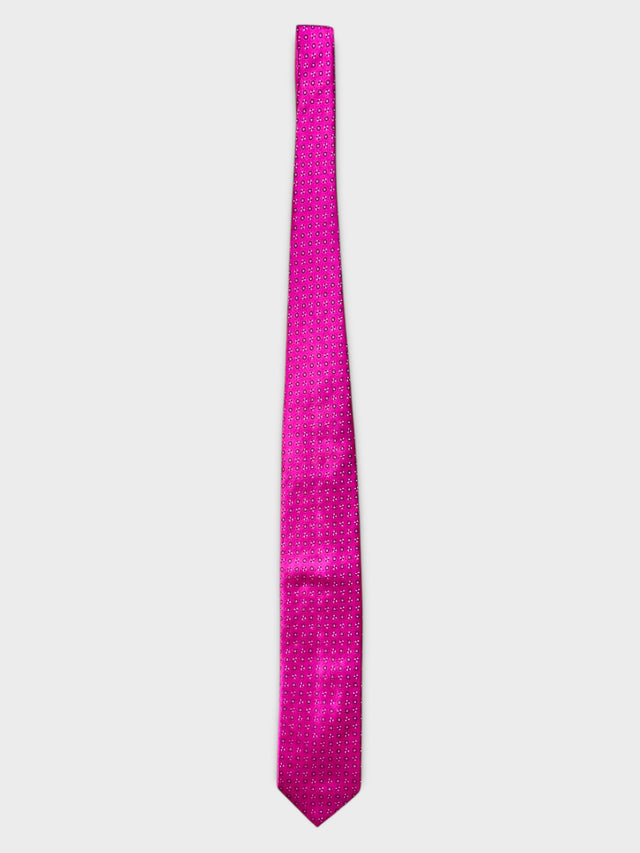 Pink Micro Pattern Silk Tie