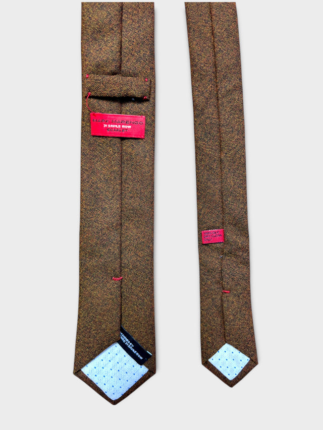 Brown Narrow Wool Tie