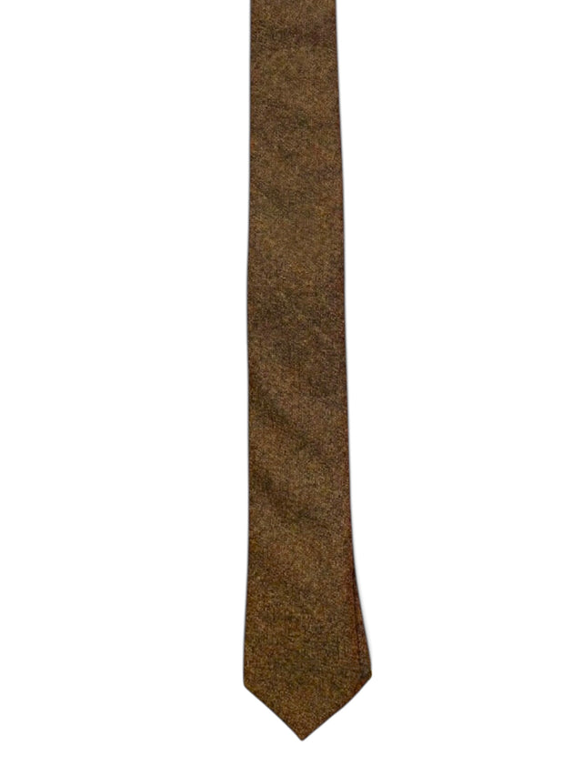 Brown Narrow Wool Tie