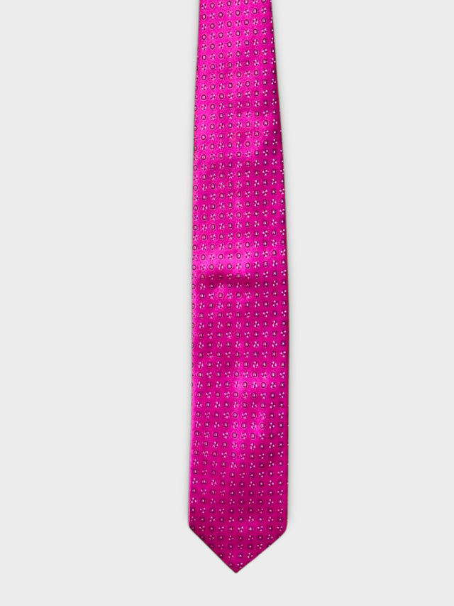 Pink Micro Pattern Silk Tie