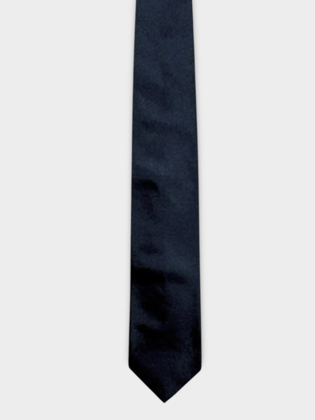 Black Woven Silk Tie