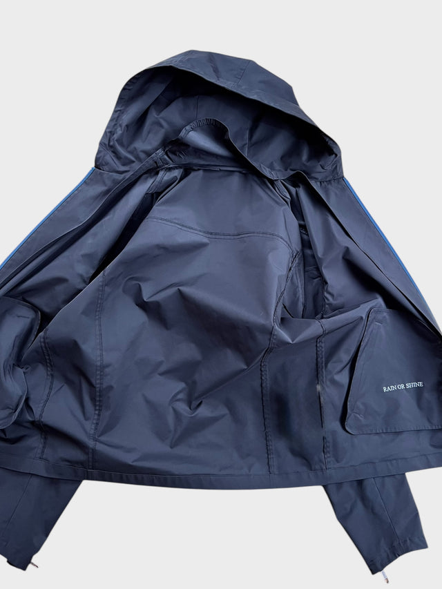 Navy Waterproof Harrington with hood