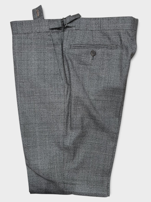 Grey Prince Of Wales Suit 2 Pairs Of Trousers