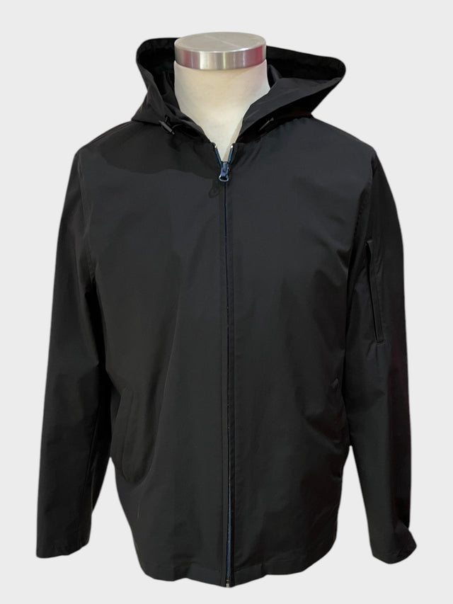 Navy Waterproof Harrington with hood