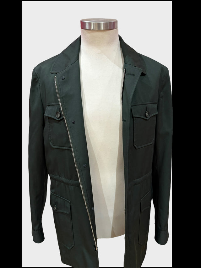 Olive Green Field Jacket Waterproof