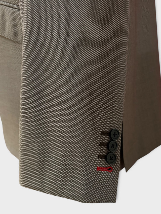 Beige Birds eye Suit