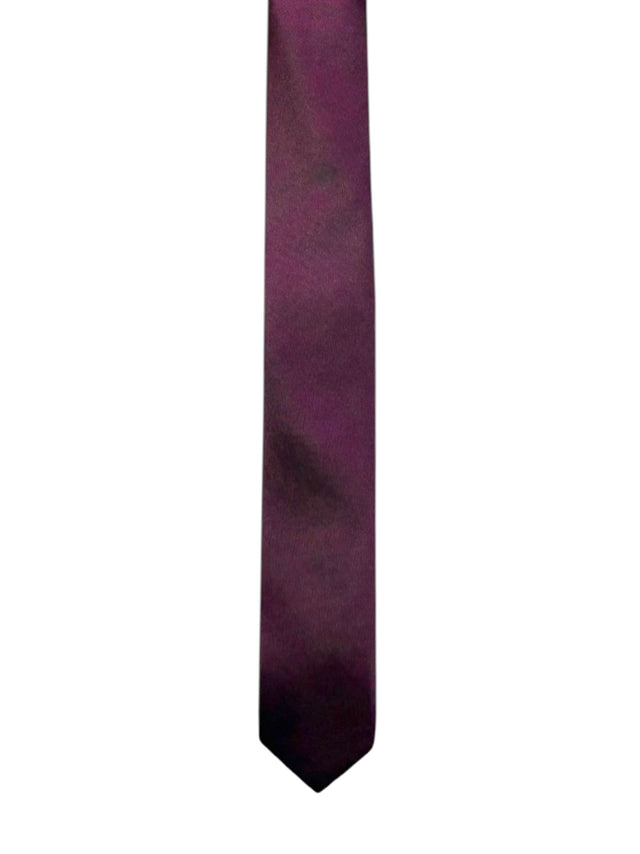 Burgundy Narrow Silk Tie