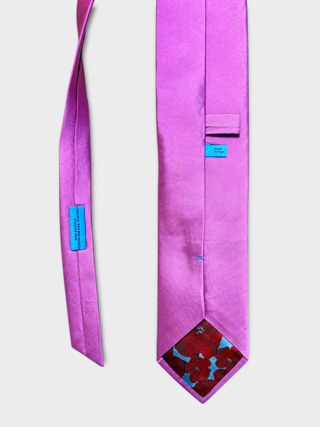 Pink Satin Silk Tie