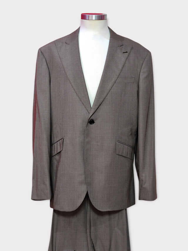 Beige Birds eye Suit