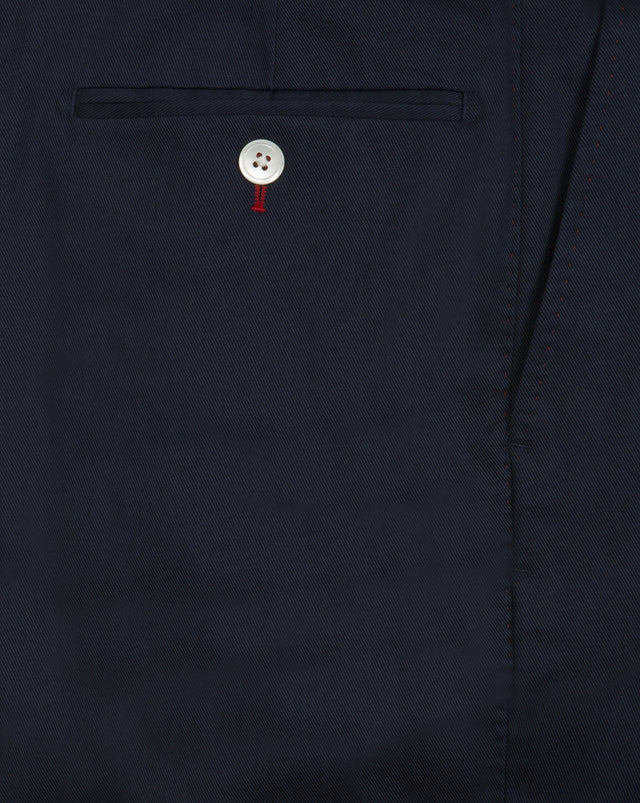 Navy Cotton Drill Trouser - Mark marengo