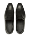 Black Hand-Stitched Penny Loafer-Mark Marengo Savile Row