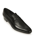 Black Hand-Stitched Penny Loafer-Mark Marengo Savile Row