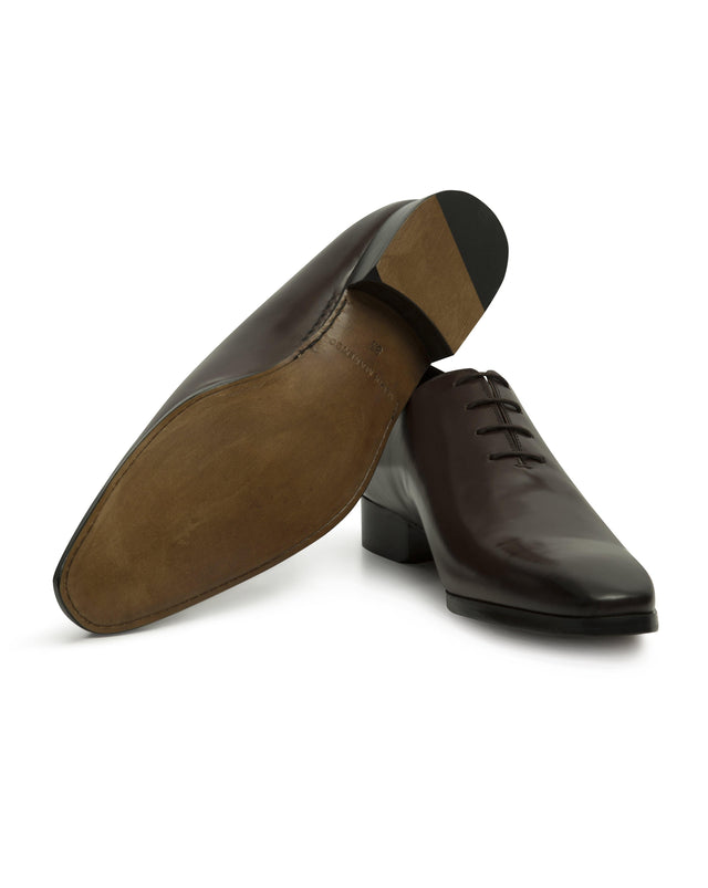 Dark Brown Hand-Stitched Wholecut Shoes