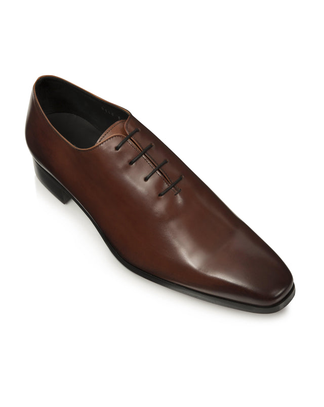 Dark Burgundy Hand-Stitched Wholecut Shoes