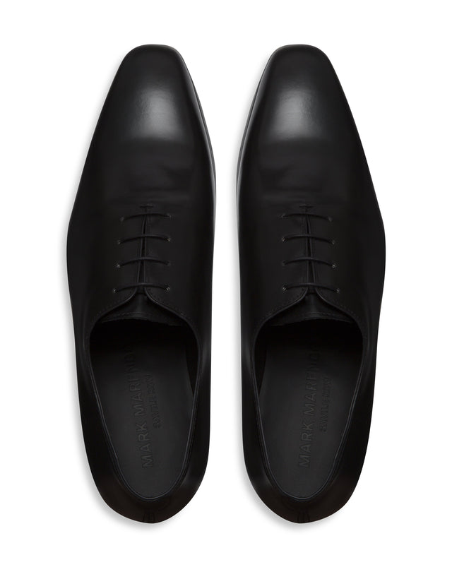 Black Hand-Stitched Wholecut Shoes-Mark Marengo Savile Row