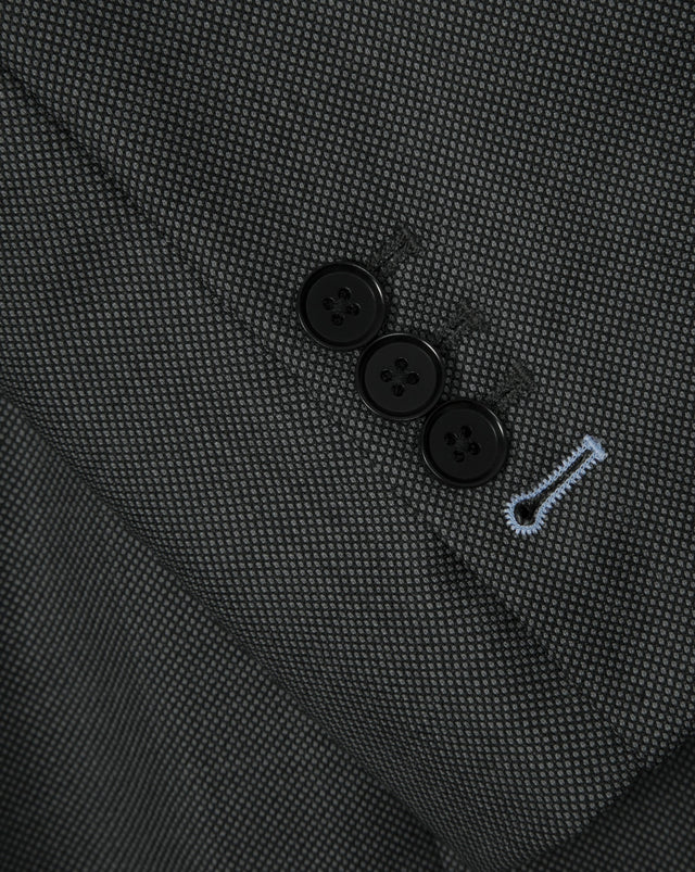 Dark Grey Birds Eye Suit - Mark marengo