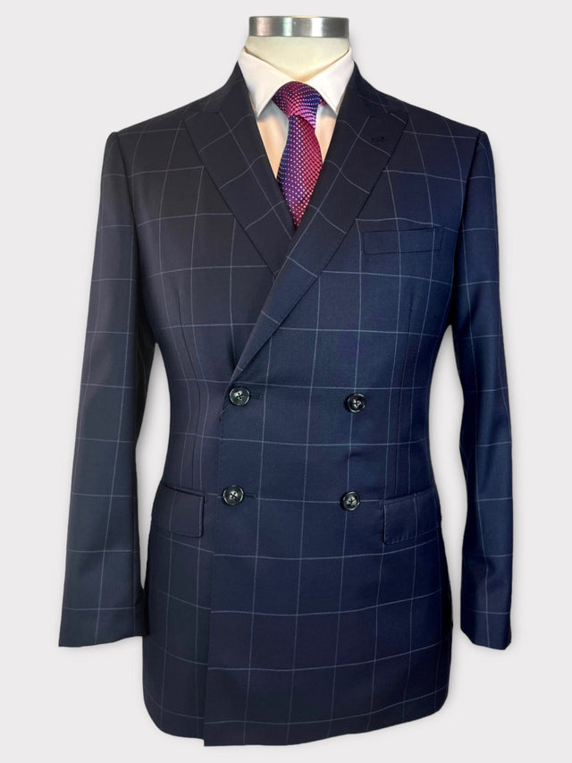 Navy Check Suit