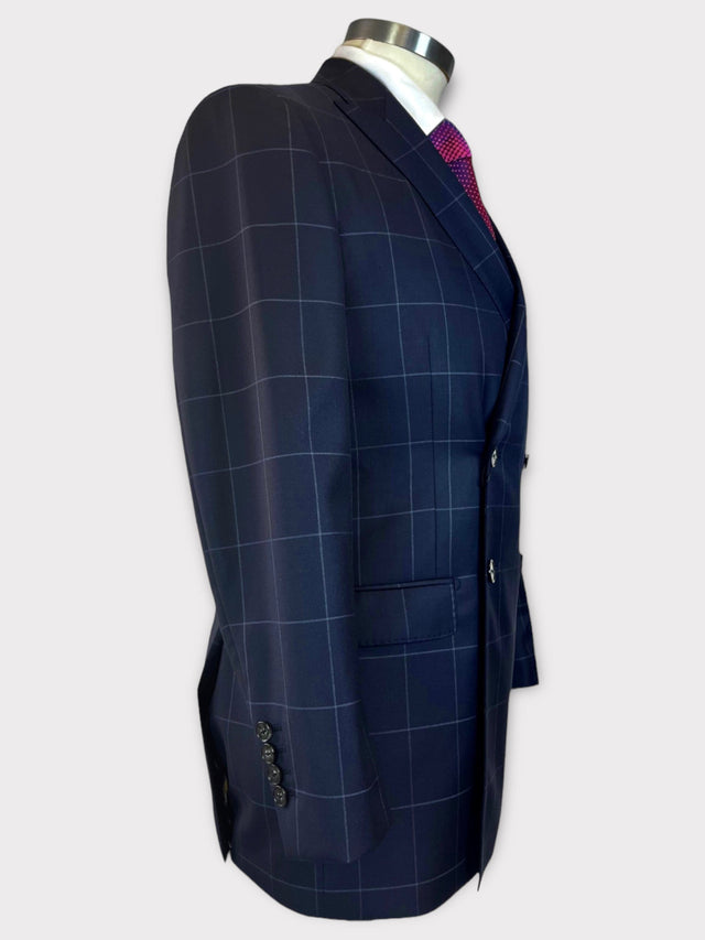 Navy Check Suit