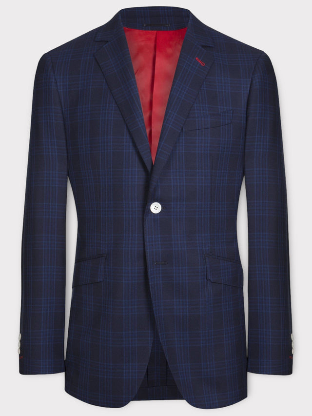 Blue Check Wool Jacket