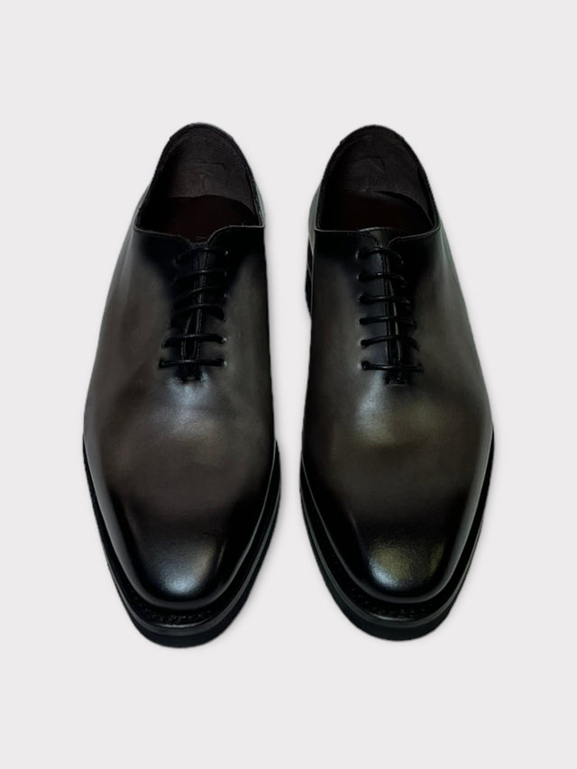 Patina Grey Whole-Cut Shoes