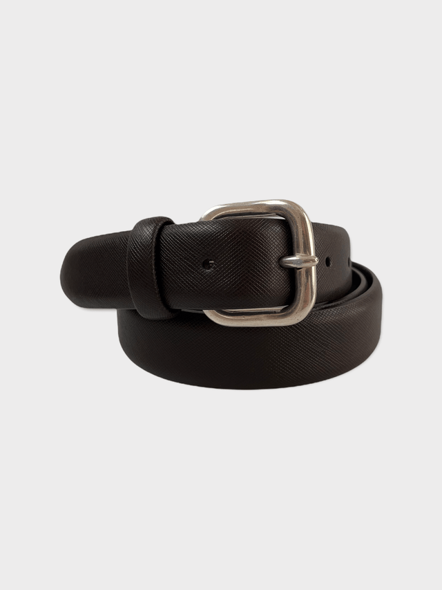 Dark Brown Leather Belt