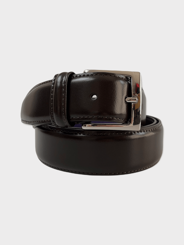 Dark Brown Leather Belt