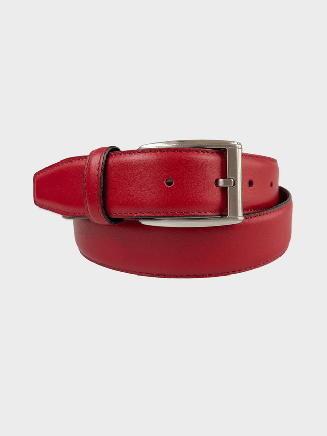 Red Leather Belt M