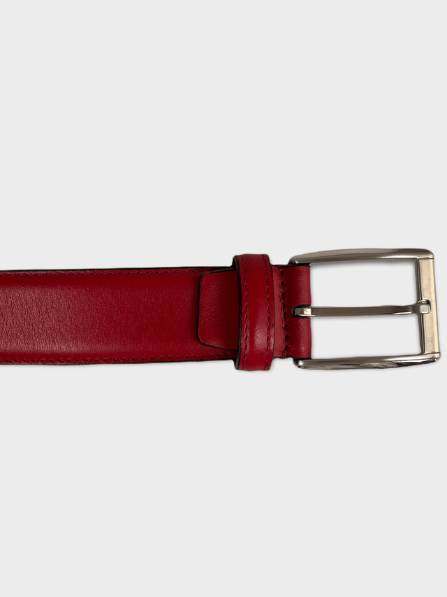 Red Leather Belt M