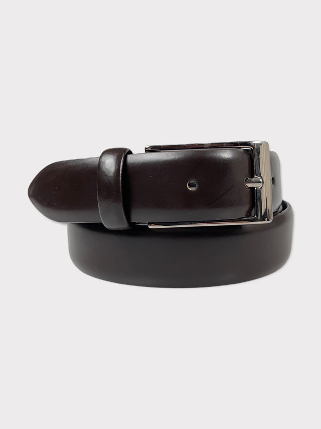 Dark Brown Leather Belt