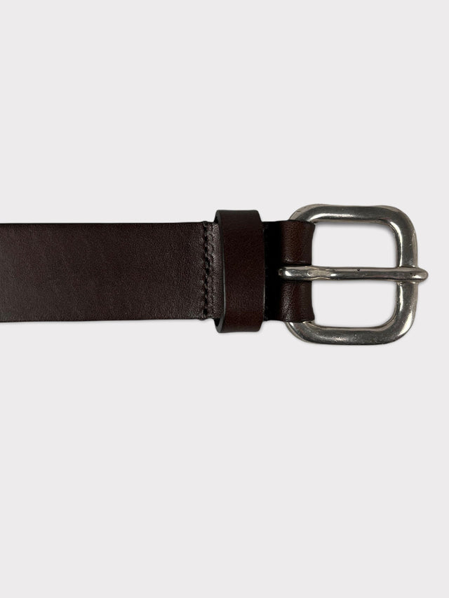 Dark Brown Leather Belt