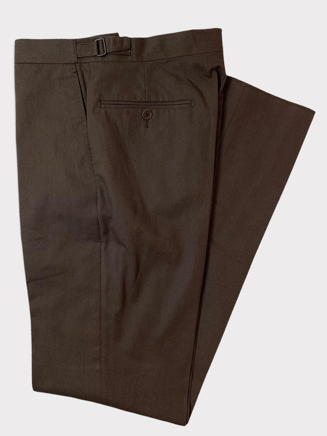 Dark Brown Cotton Trousers