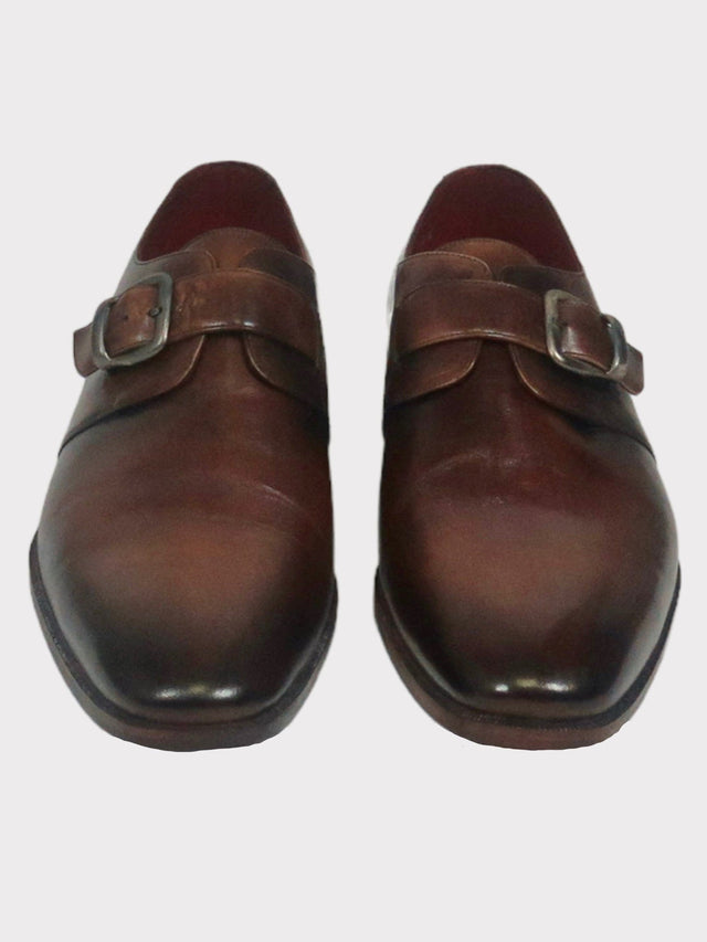 Mark Marengo Brown Leather Monk Shoe