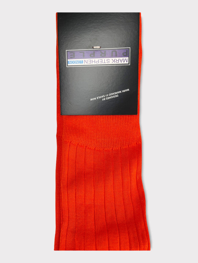 Orange Cotton Long Socks