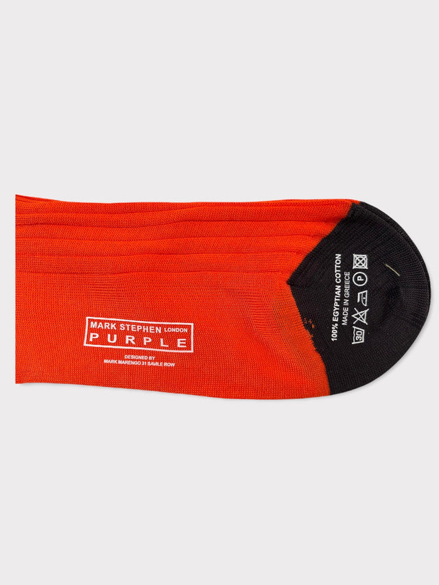 Orange Cotton Long Socks