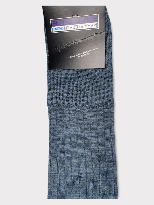 Blue Jean Wool  Long Socks