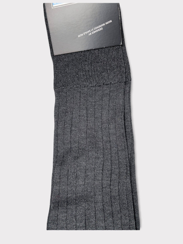 Grey Wool Long Socks