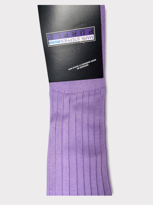 Light Purple Cotton Long Socks