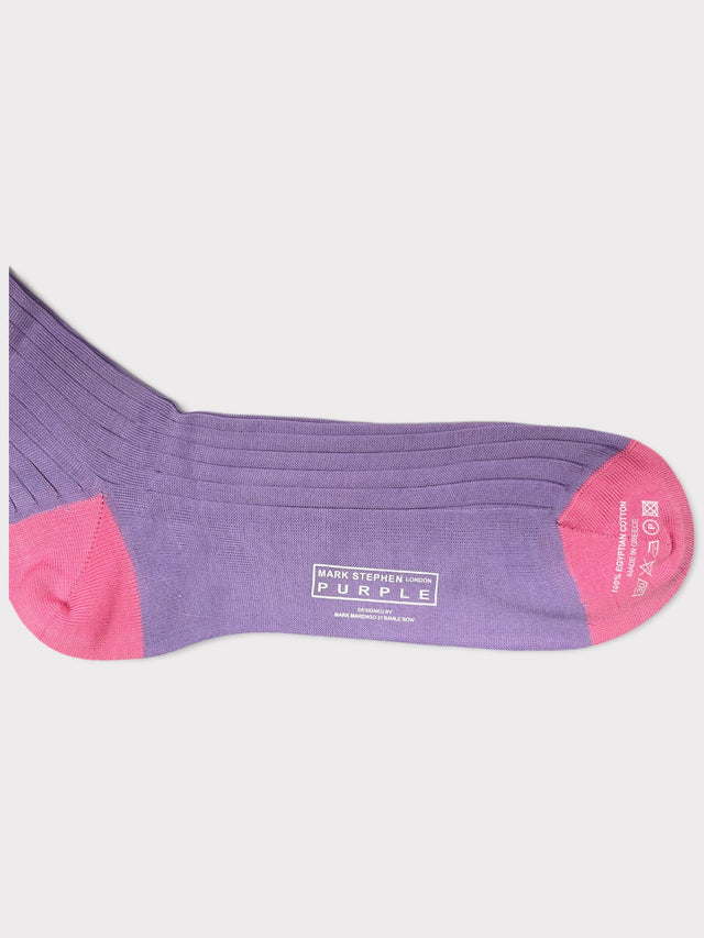 Light Purple Cotton Long Socks