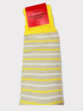 Beige Striped Cotton Socks-Mark Marengo Savile Row