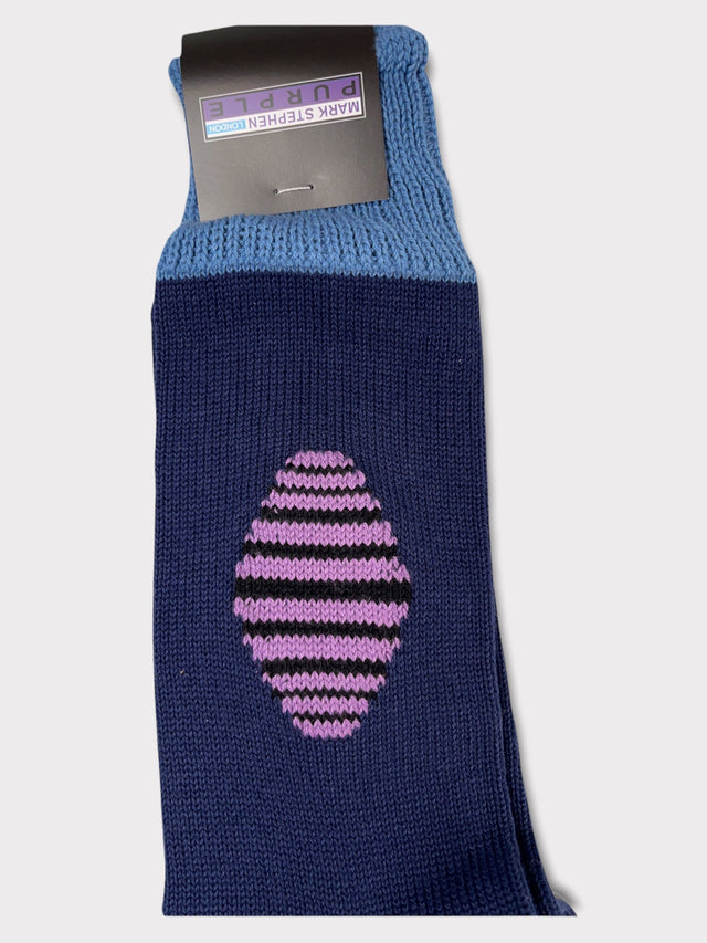 Blue Diamond Cotton Socks