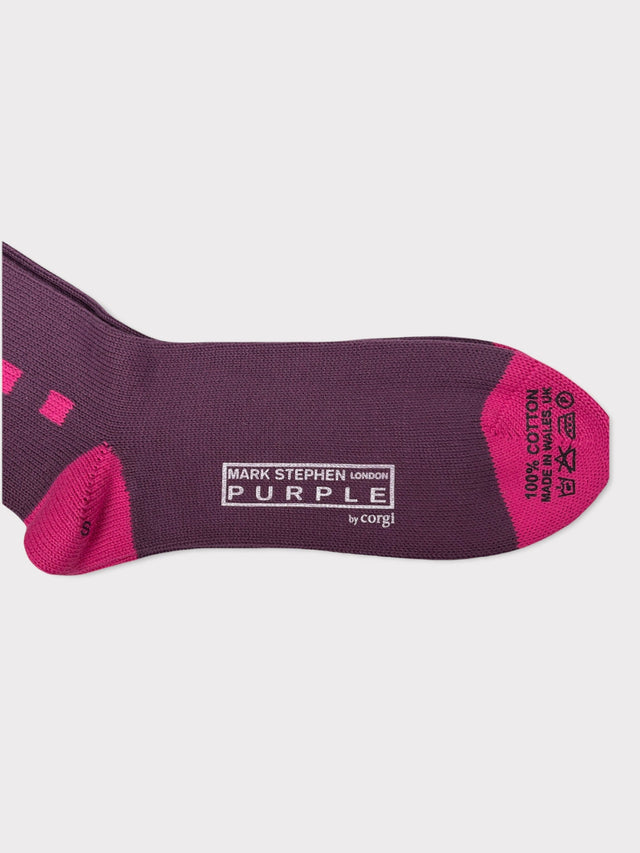 Purple Cotton Socks