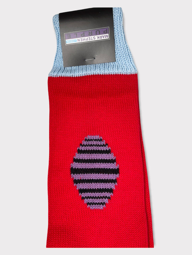 Red Diamond Cotton Socks