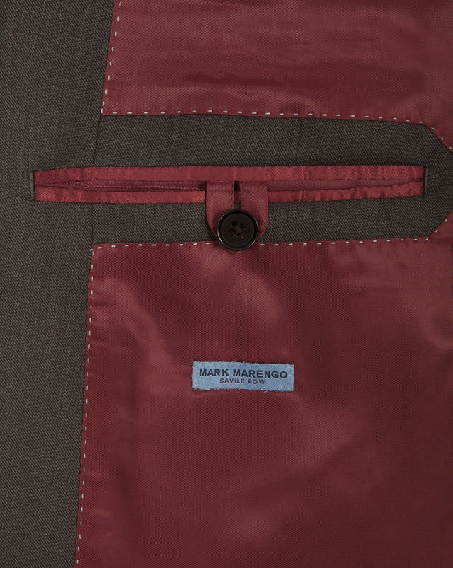 Dark Brown Sharkskin Suit - Mark marengo