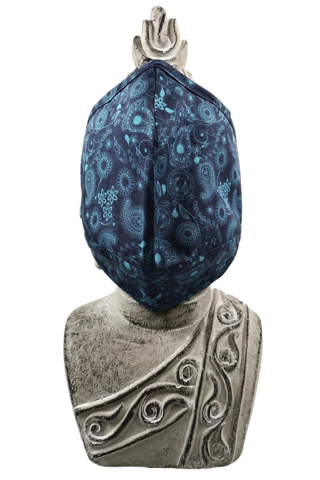 Blue Paisley Face Mask Premium Line