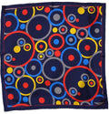 Navy Pocket Square - Concentric Circles - Mark marengo